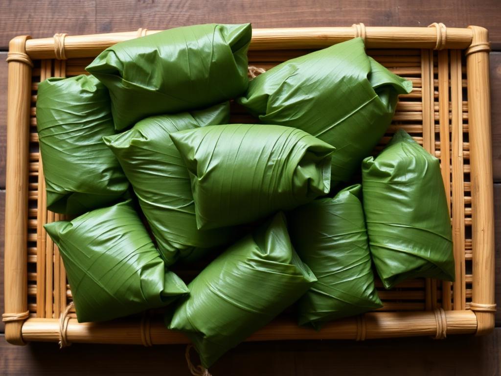 Khamti Sticky Rice with Banana Leaf โ Arunachal Pradesh, India