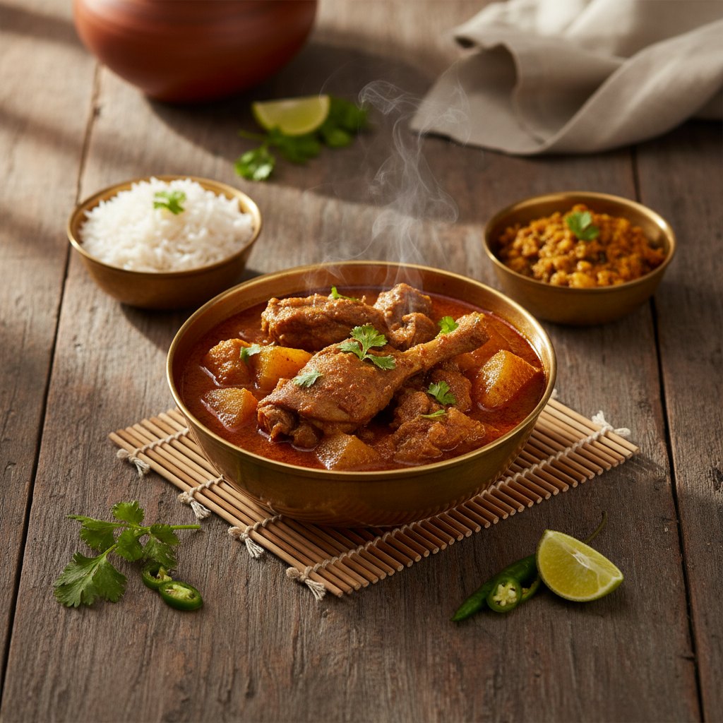 Duck Meat with Ash Gourd (Hah Kumura Diya Mangxo) — Assam, India