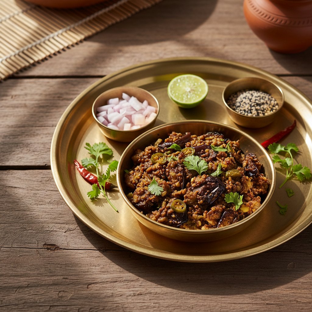 Xoru Bengena Pitika (Roasted Eggplant Mash) — Assam, India