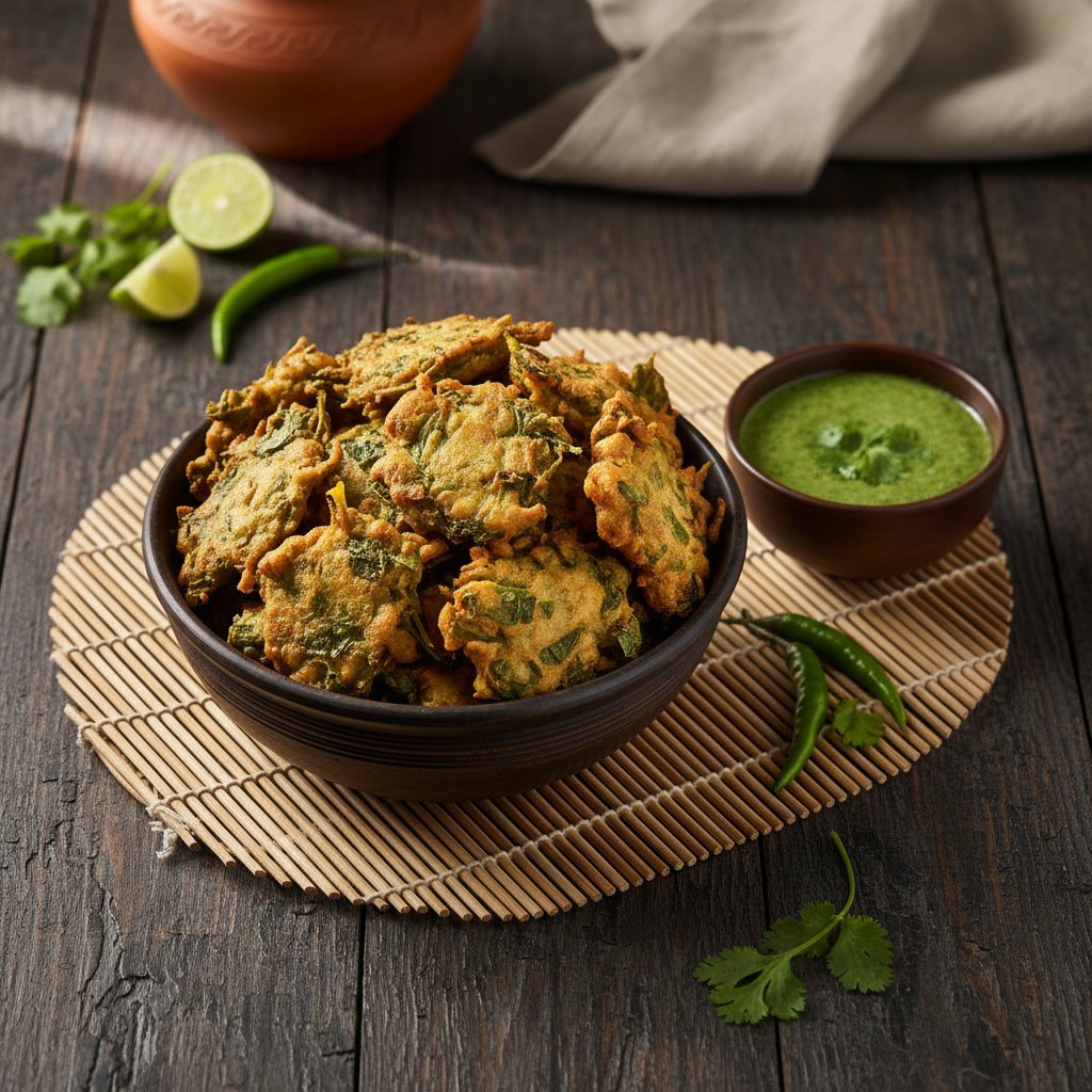 Xaak Bor (Fried Leafy Green Fritters) — Assam, India