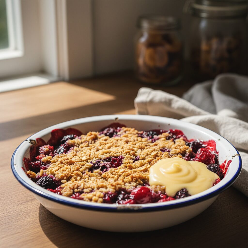 Berry Crumble with Custard — Australian Capital Territory, Australia