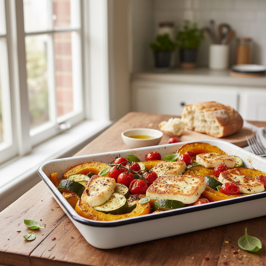 Market Vegetable and Haloumi Tray Bake — Australian Capital Territory, Australia