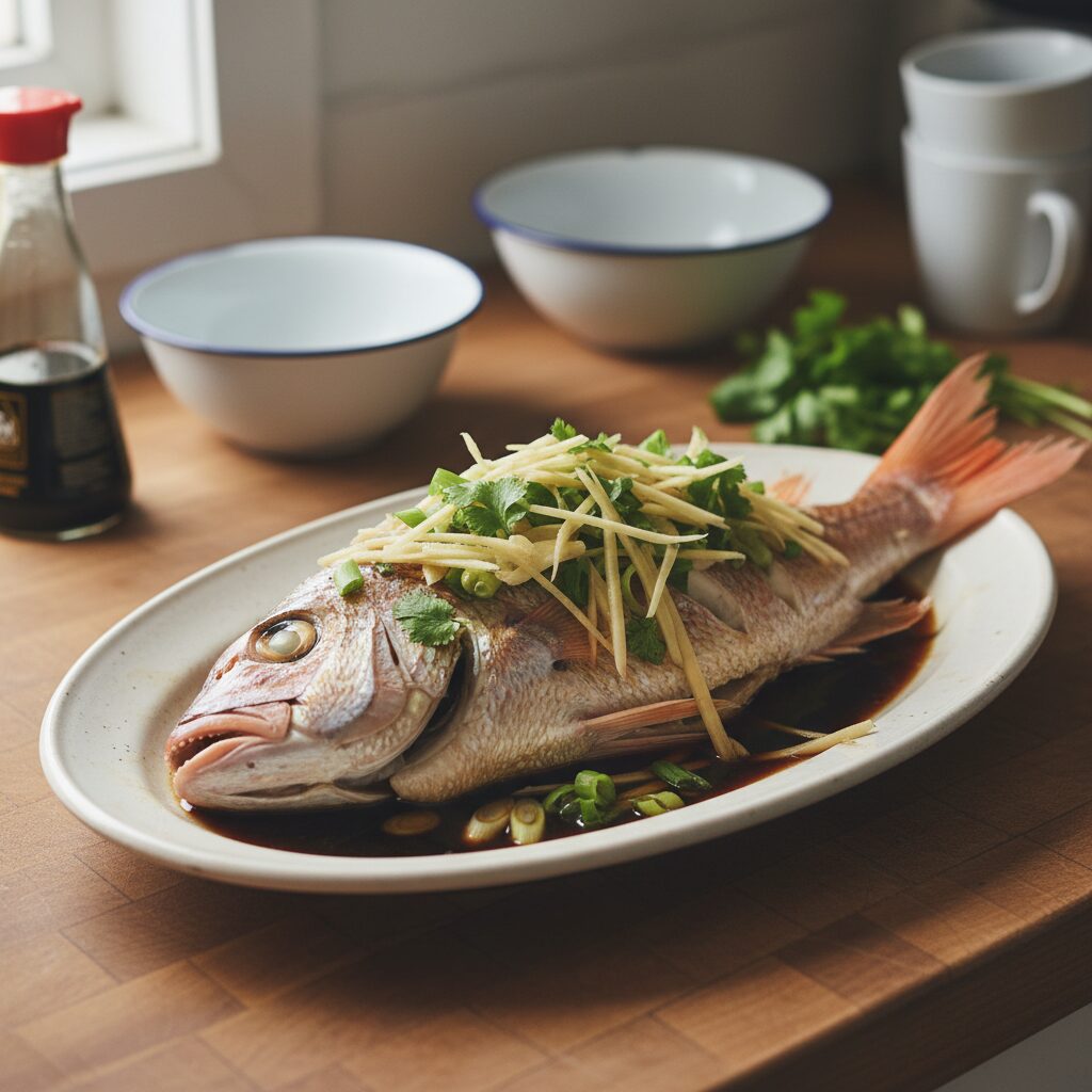 Cantonese Steamed Fish with Ginger and Shallots — New South Wales, Australia