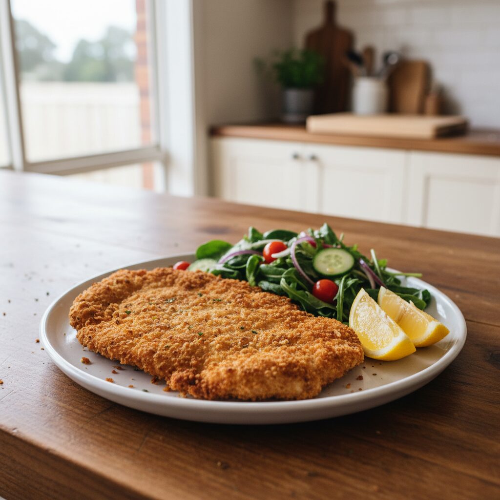 Chicken Schnitzel with Salad — New South Wales, Australia