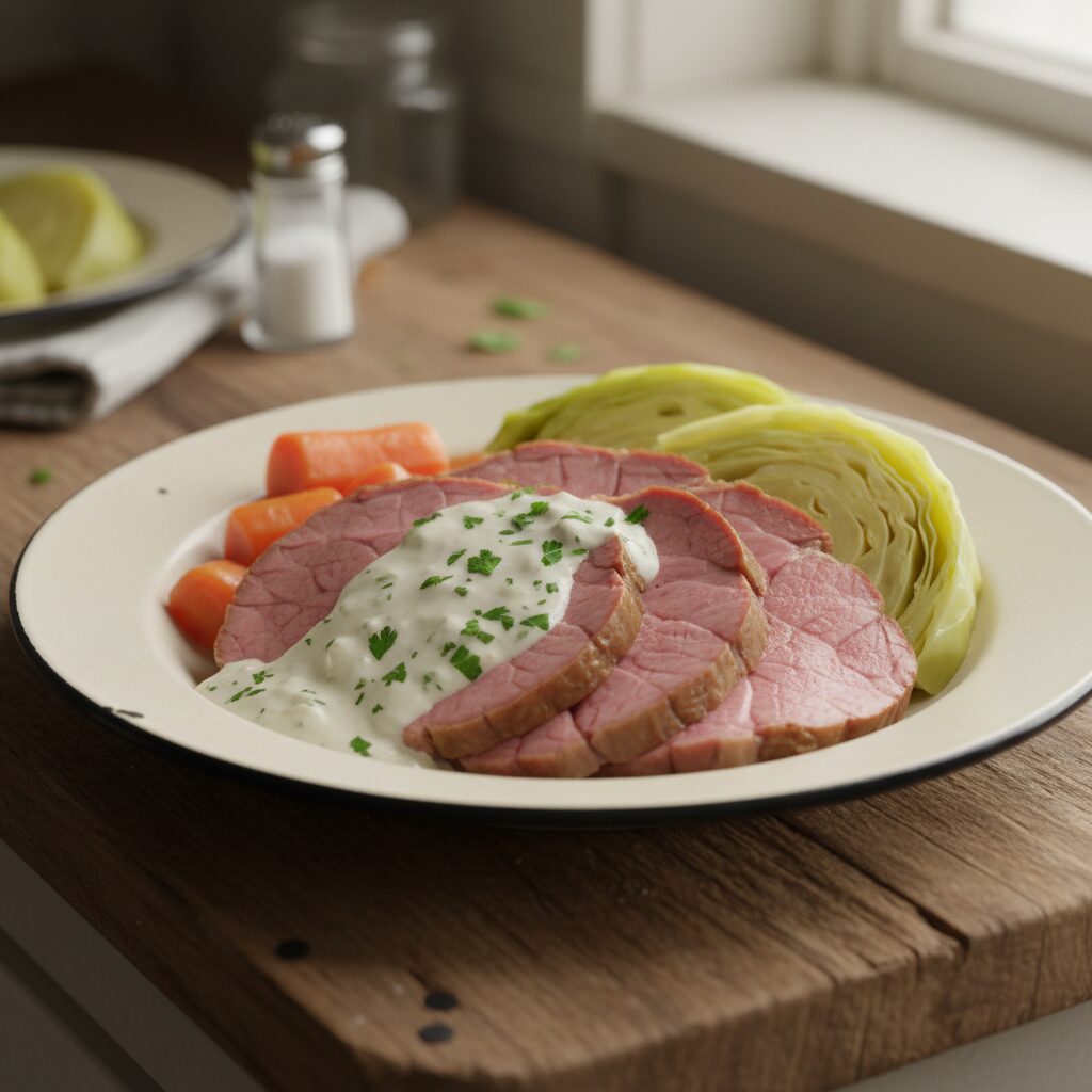 Corned Silverside with White Sauce β New South Wales, Australia