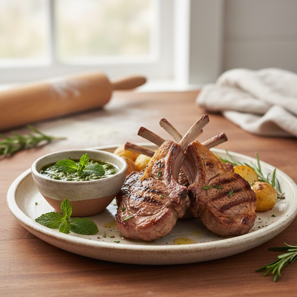 Lamb Chops with Mint Sauce — New South Wales, Australia