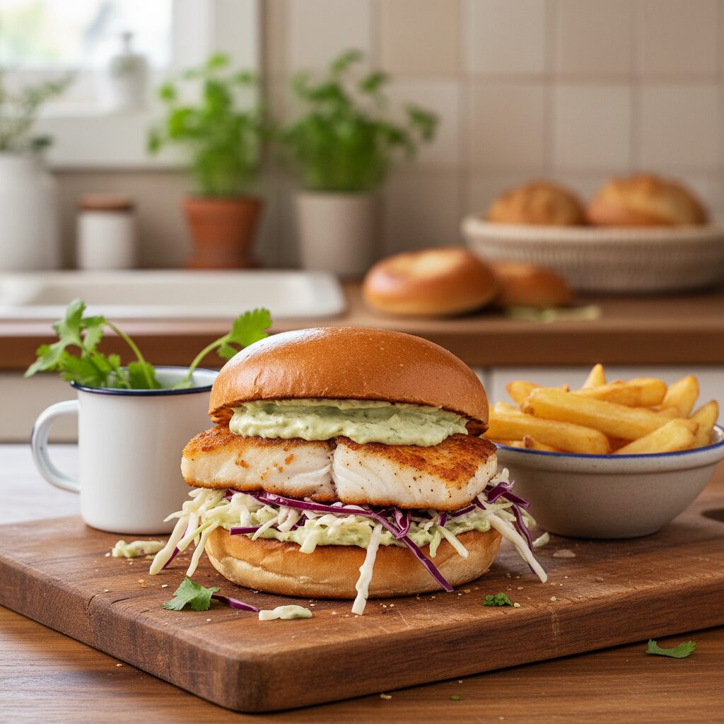 Barramundi Burger with Lime Mayonnaise — Northern Territory, Australia