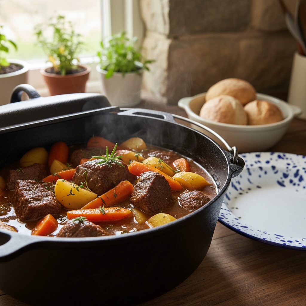 Camp Oven Beef and Vegetable Stew — Northern Territory, Australia