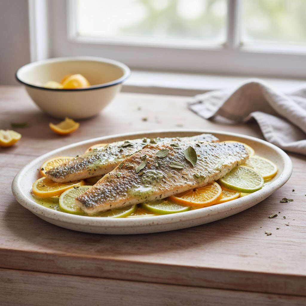 Modern Australian Lemon Myrtle Baked Fish — Northern Territory, Australia