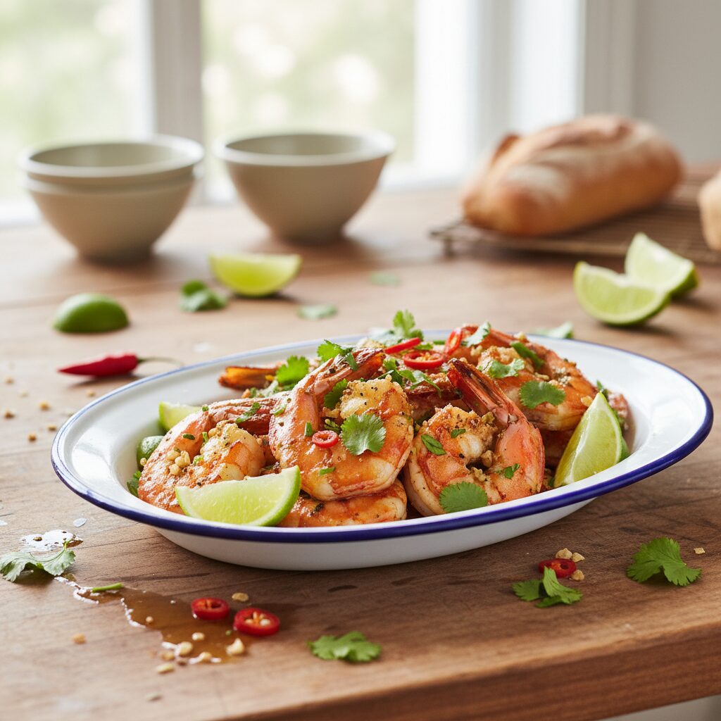 Barbecued Prawns with Garlic and Lime — Queensland, Australia