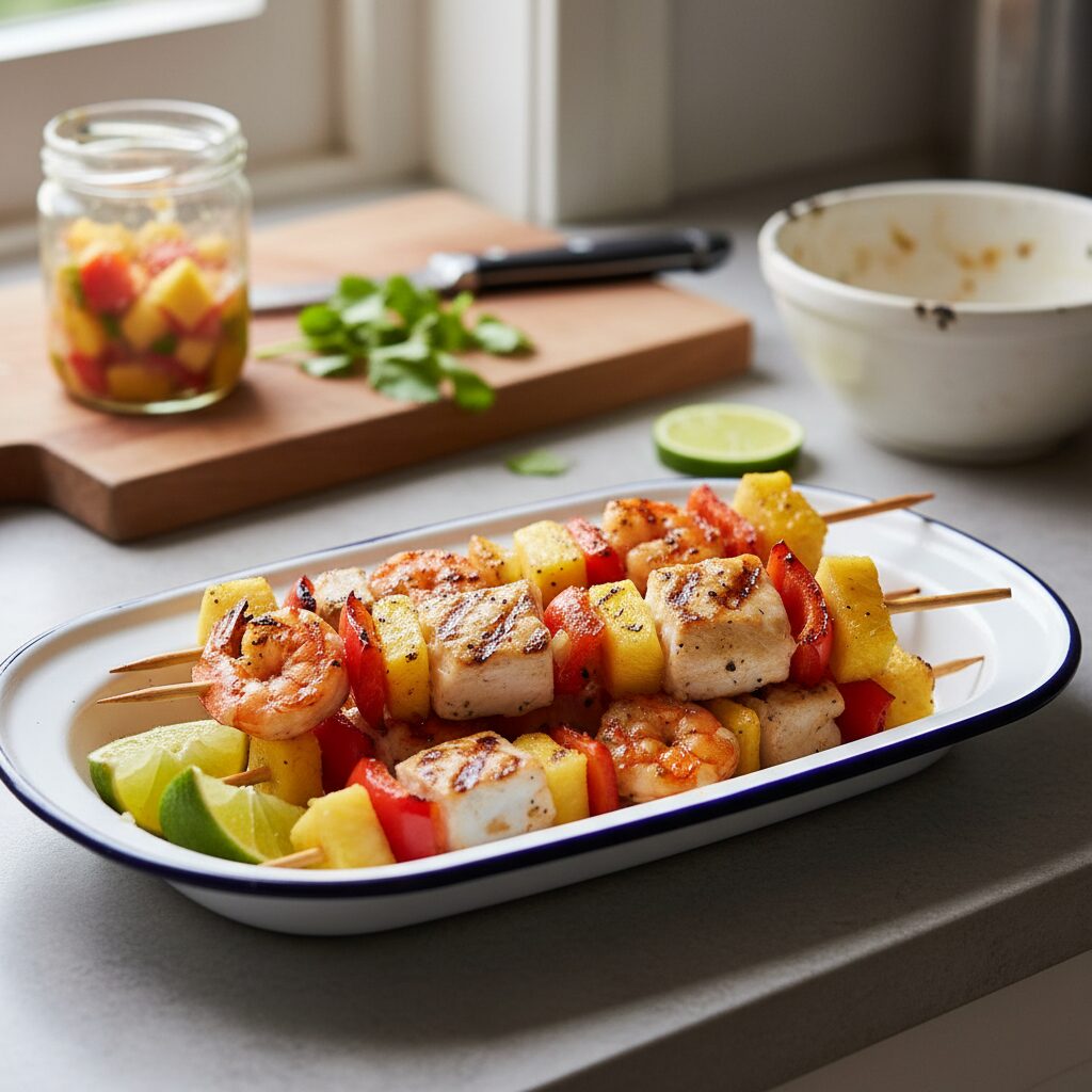 Seafood Skewers with Tropical Marinade — Queensland, Australia