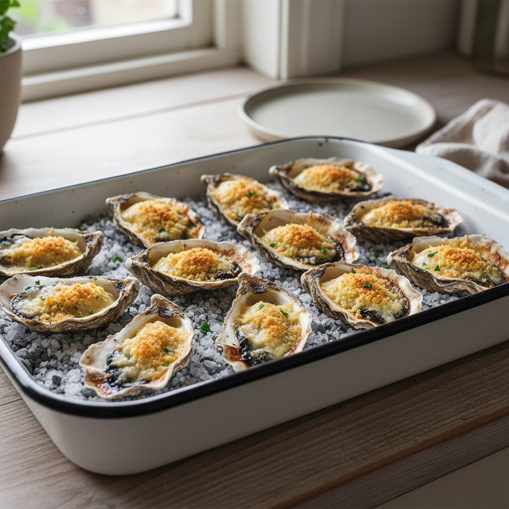 Grilled Oysters with Parmesan and Breadcrumbs โ South Australia, Australia