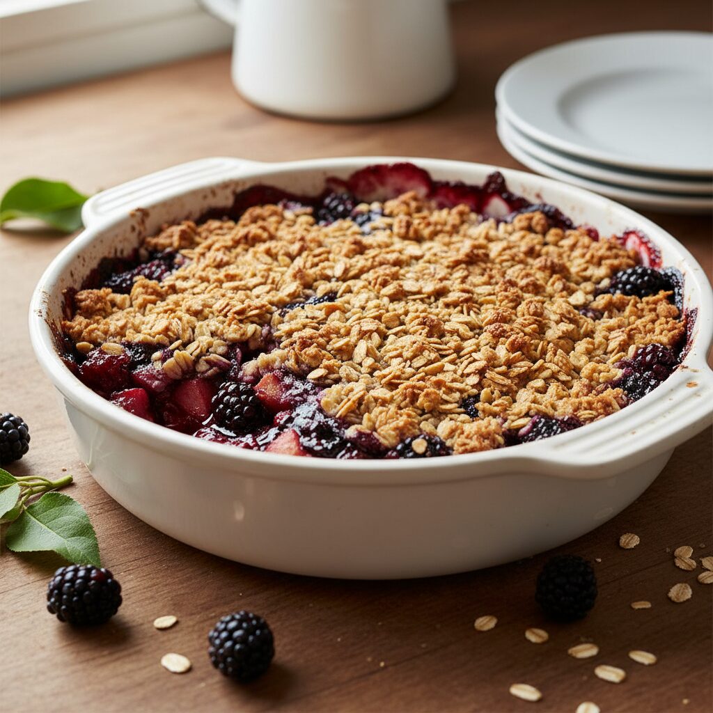 Adelaide Hills Apple and Blackberry Crumble — South Australia, Australia
