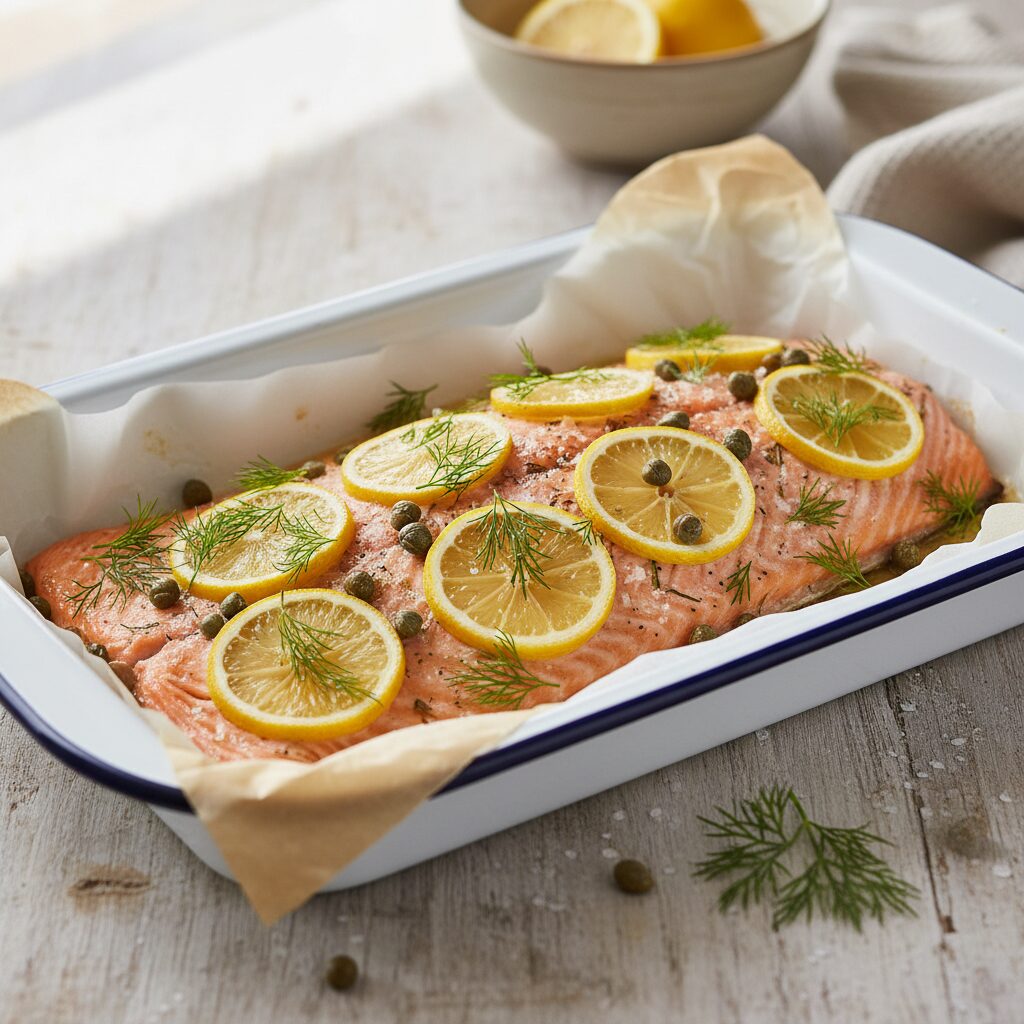 Baked Tasmanian Salmon with Lemon and Dill — Tasmania, Australia