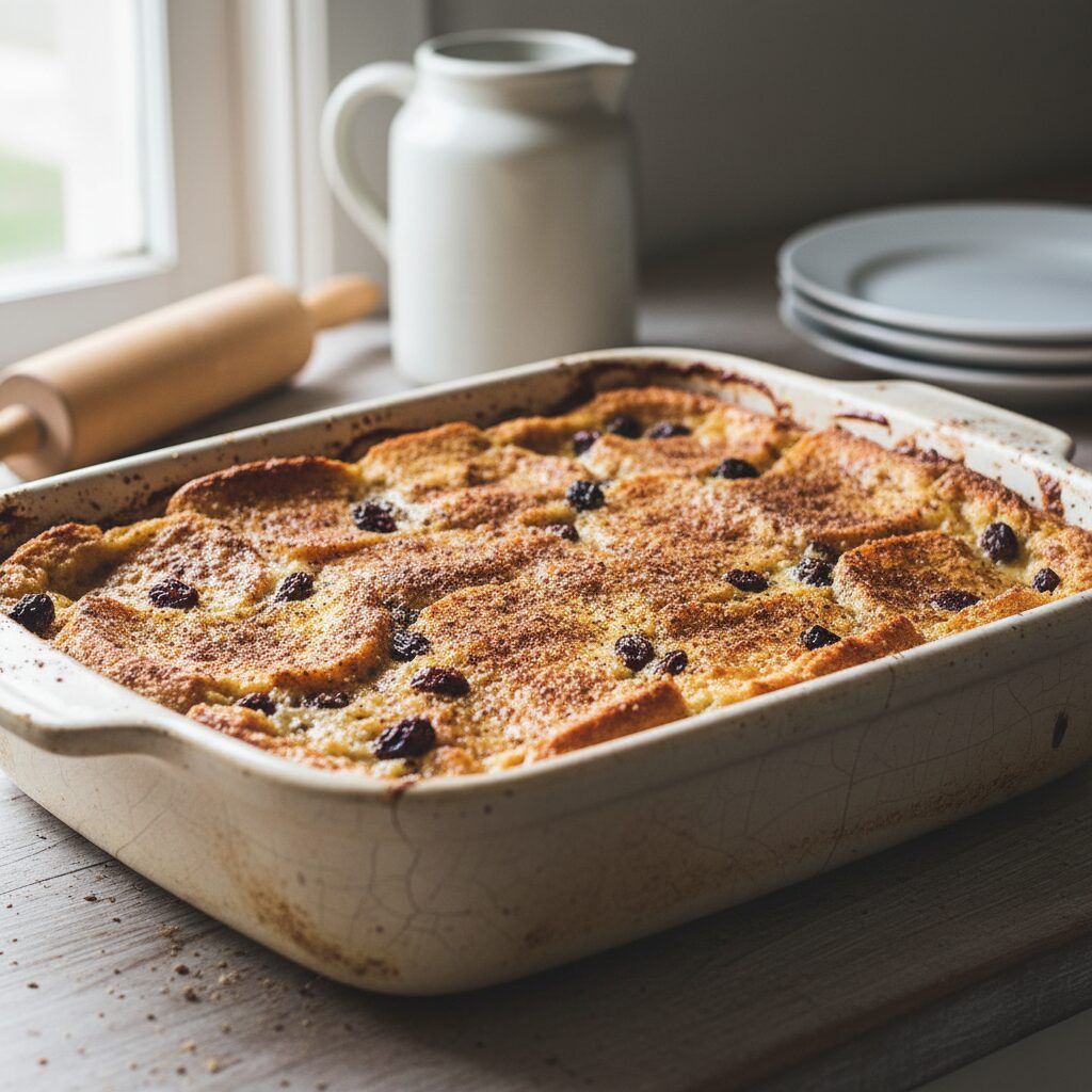 Bread and Butter Pudding with Sultanas — Tasmania, Australia