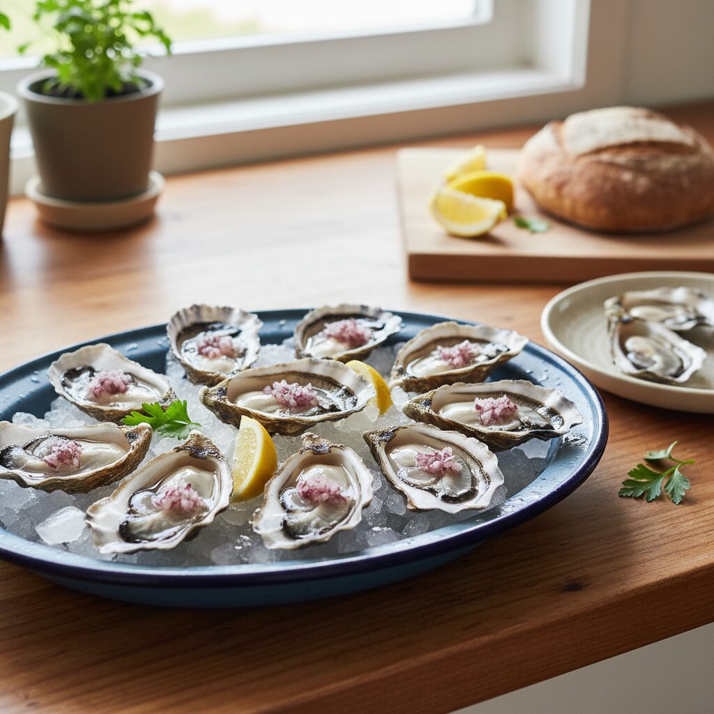 Bruny Island Oysters with Vinegar Dressing — Tasmania, Australia