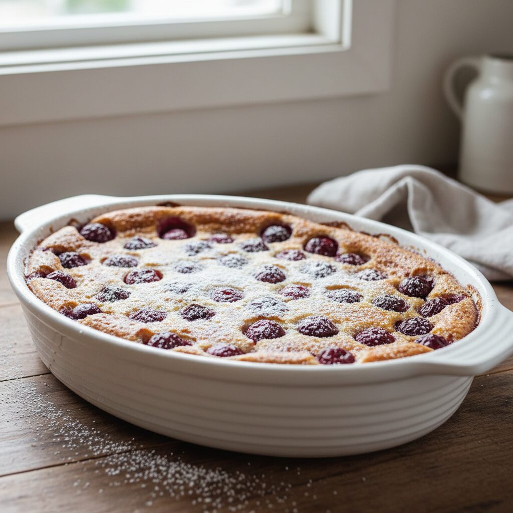 Cherry Clafoutis-Style Baked Pudding — Tasmania, Australia