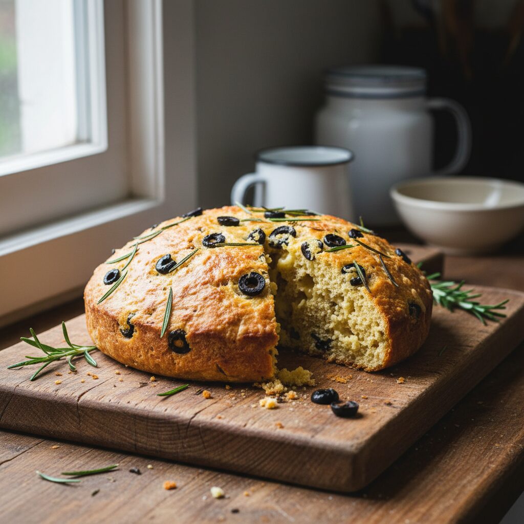 Grampians Olive and Rosemary Damper — Victoria, Australia