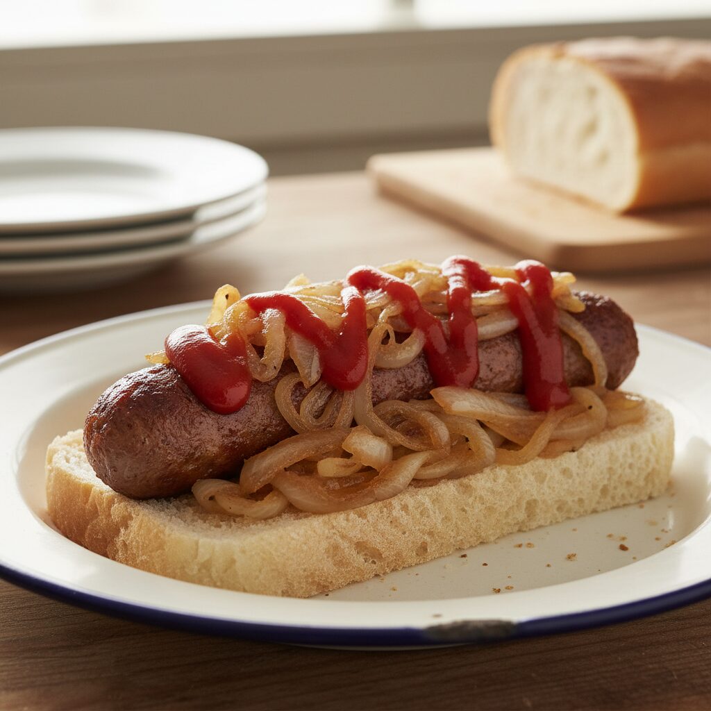 Sausages with Barbecue Onions โ Victoria, Australia