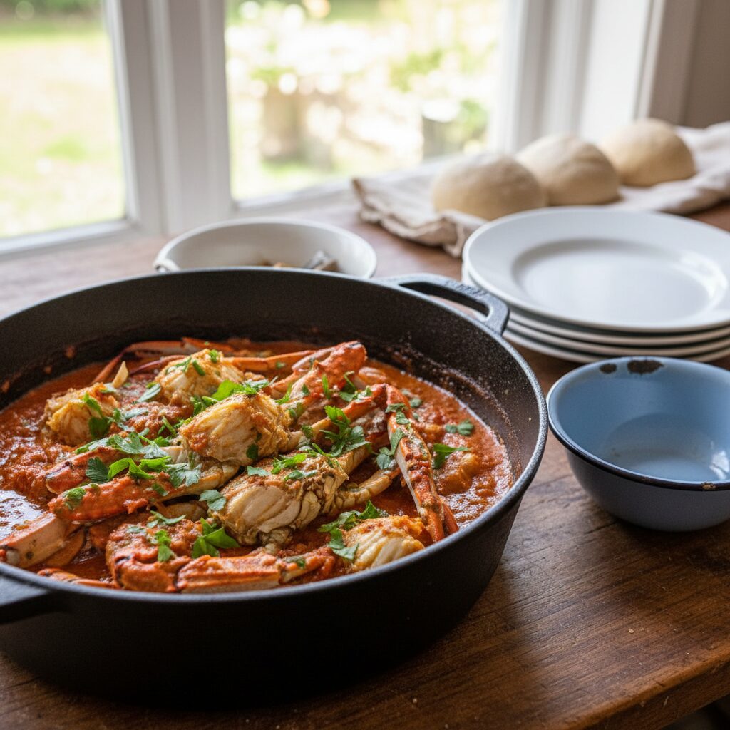Blue Swimmer Crab in Tomato Sauce — Western Australia, Australia