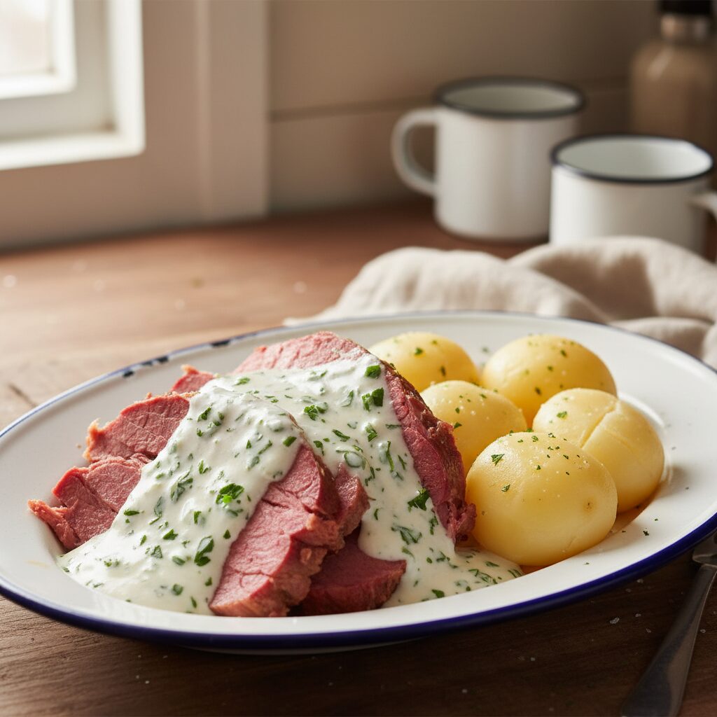 Corned Beef with Parsley Sauce โ Western Australia, Australia