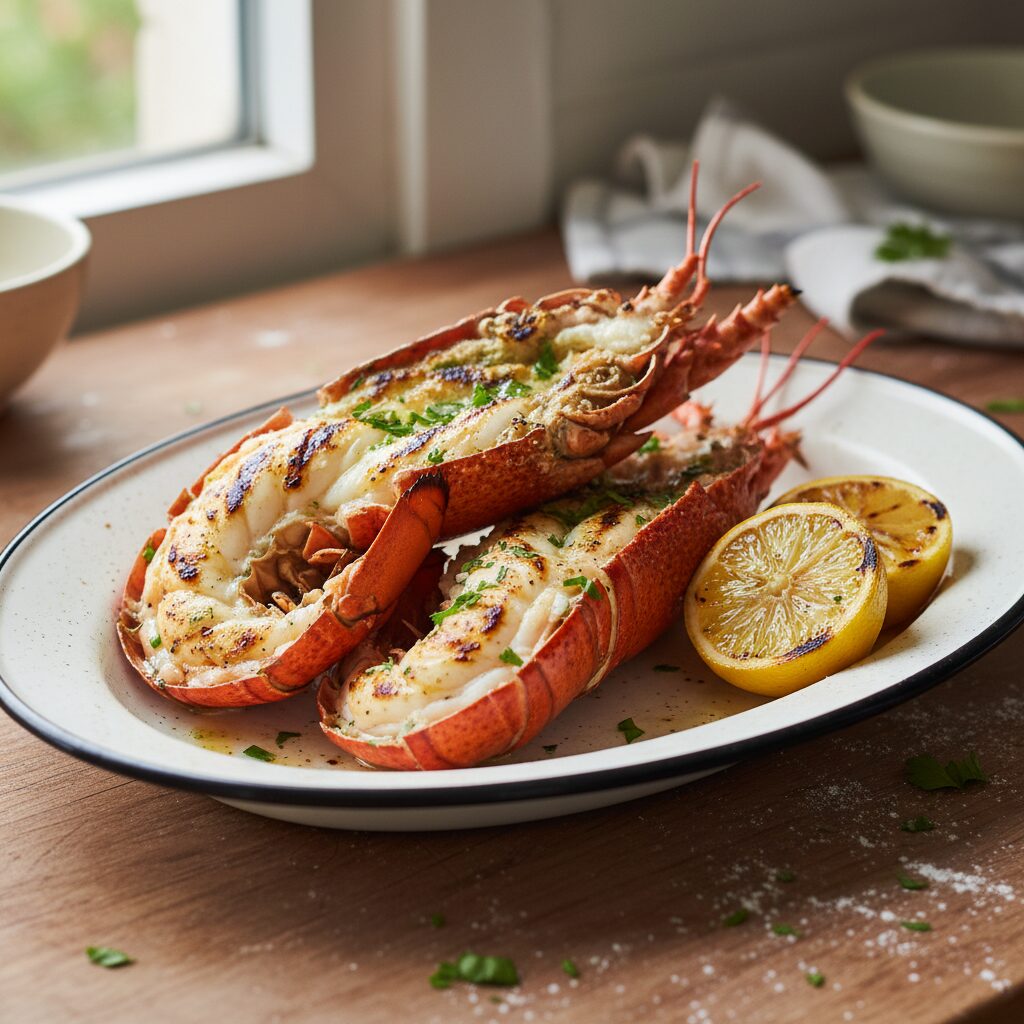 Grilled Western Rock Lobster Tails with Lemon — Western Australia, Australia