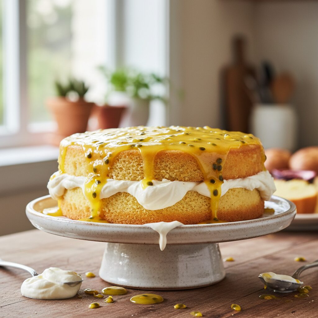 Passionfruit Sponge with Whipped Cream — Western Australia, Australia