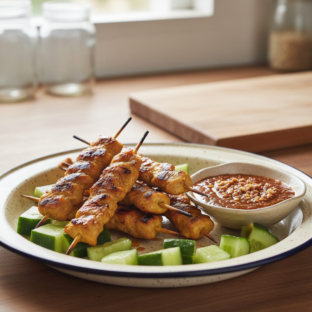 Perth-Style Chicken Satay Skewers with Peanut Sauce โ Western Australia, Australia