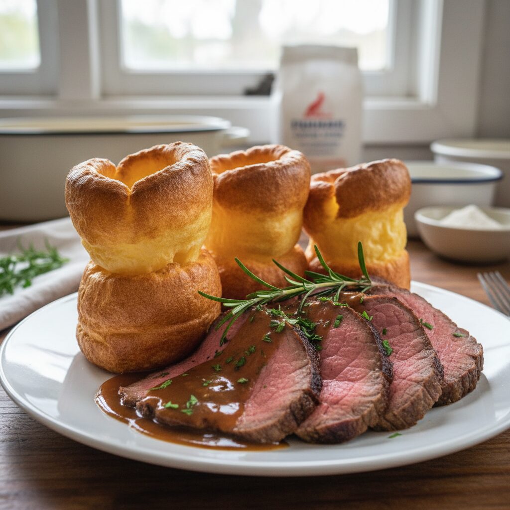 Roast Beef with Yorkshire-Style Batter Puddings — Western Australia, Australia