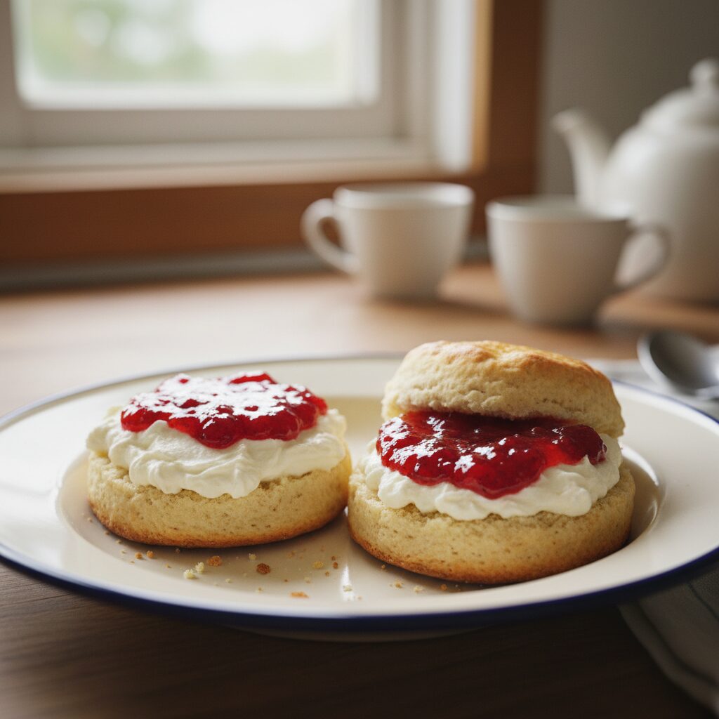 Plain Scones with Homemade Jam and Cream — Western Australia, Australia