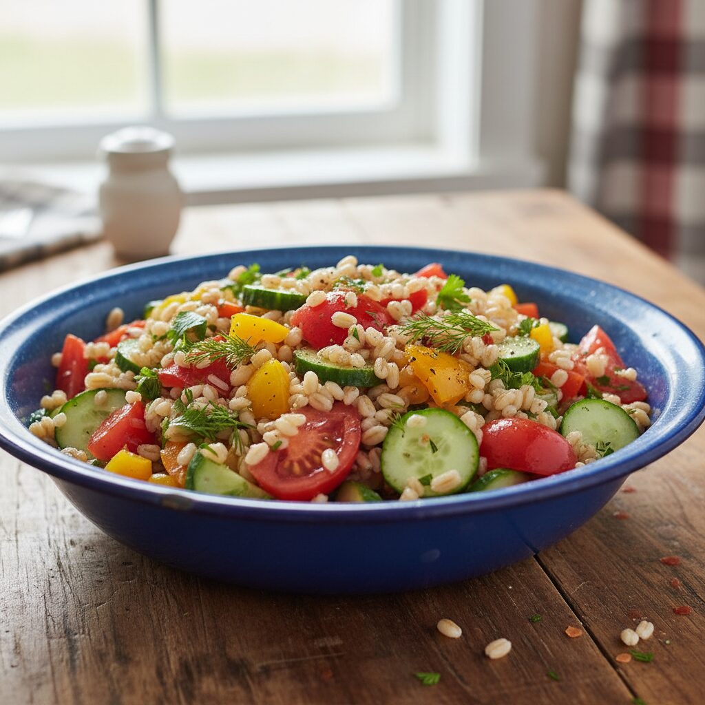 Barley and Garden Vegetable Salad — Alberta, Canada