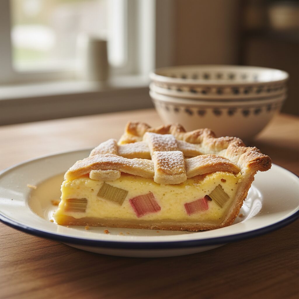 Rhubarb Custard Pie — Alberta, Canada