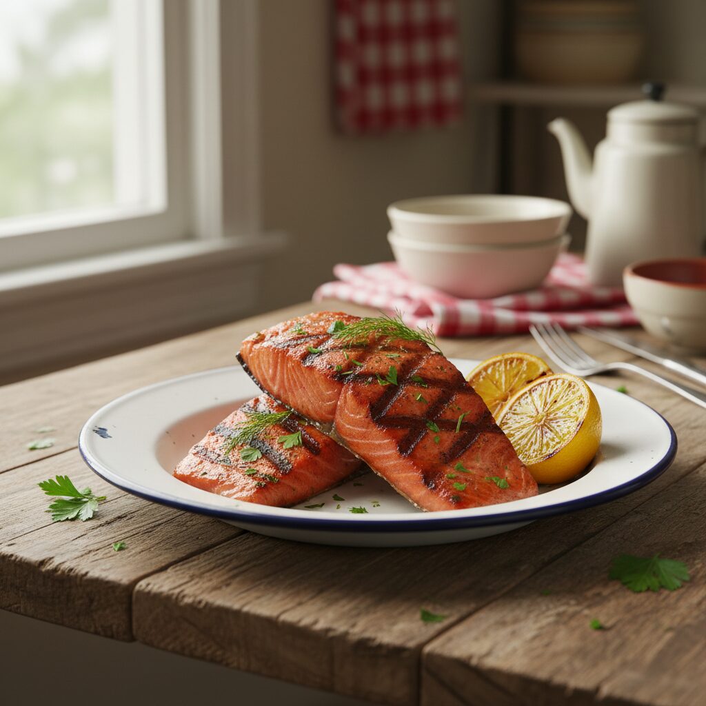 Grilled Sockeye Salmon — British Columbia, Canada