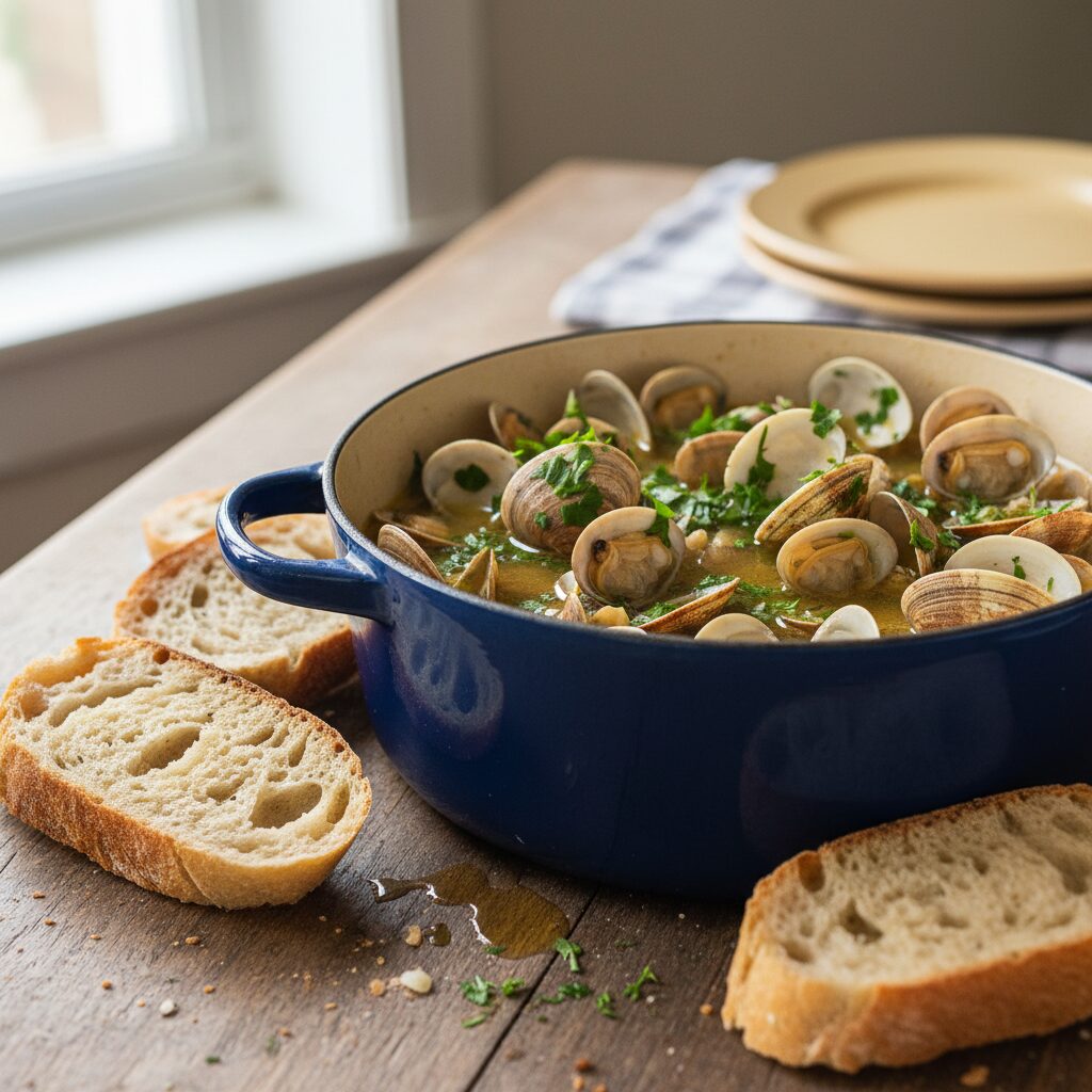 Steamed Manila Clams — British Columbia, Canada