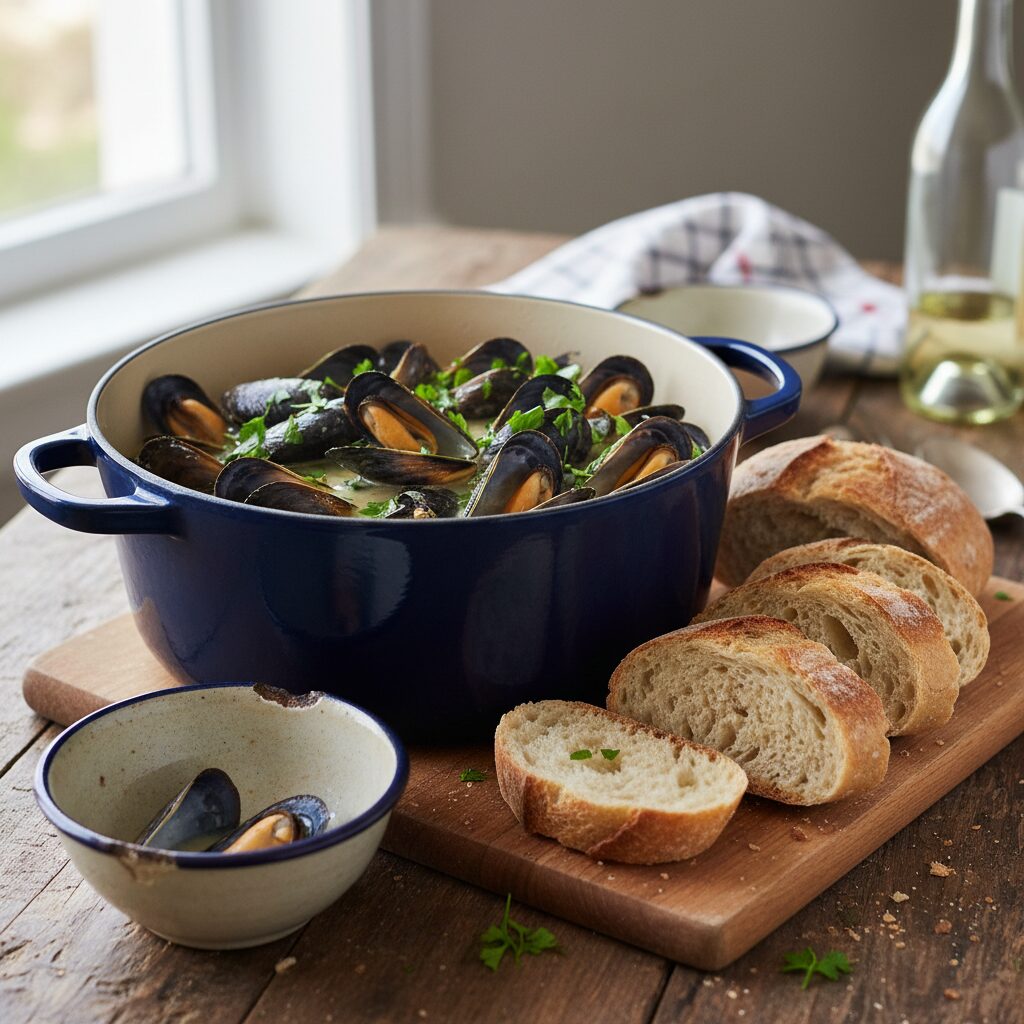 Vancouver Island Steamed Mussels — British Columbia, Canada