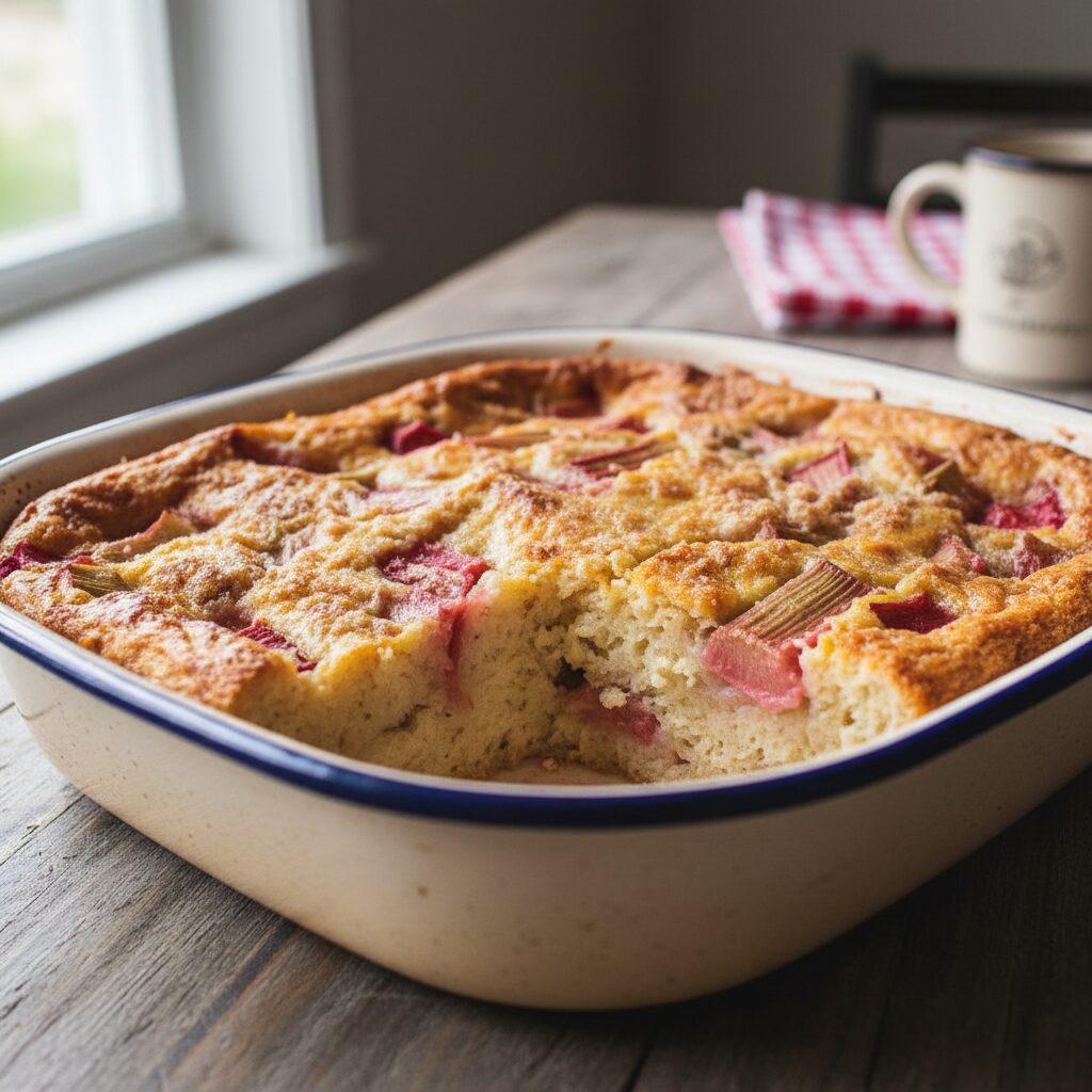 Manitoba Rhubarb Bread Pudding — Manitoba, Canada
