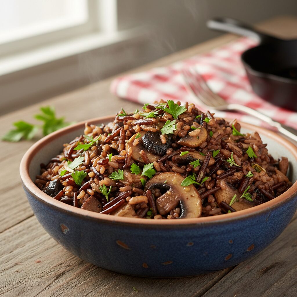 Manitoba Wild Rice and Mushroom Pilaf — Manitoba, Canada