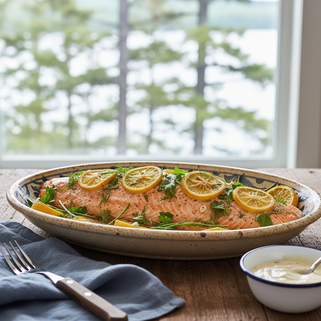 Baked Miramichi Salmon — New Brunswick, Canada