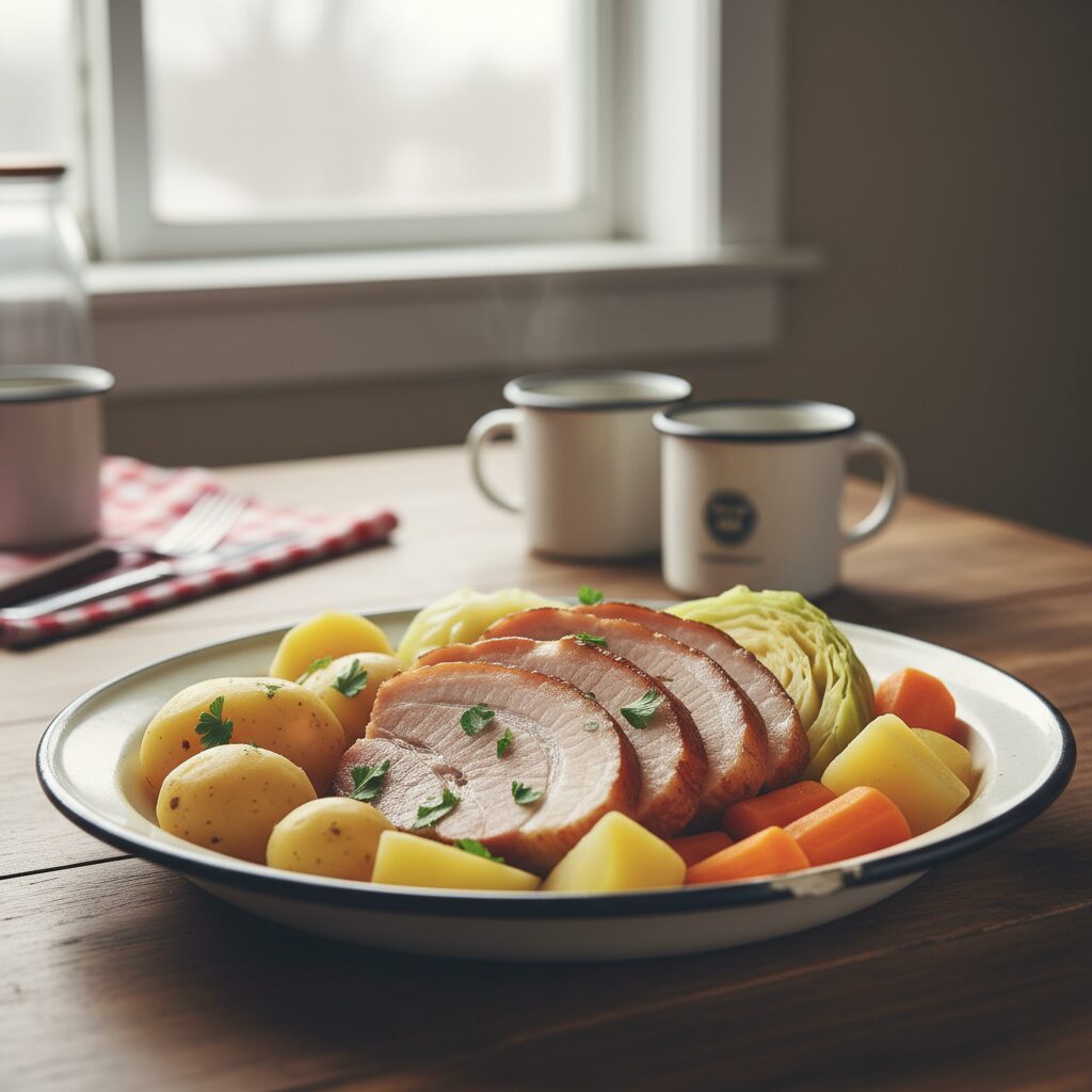 Boiled Dinner with Salt Pork — New Brunswick, Canada