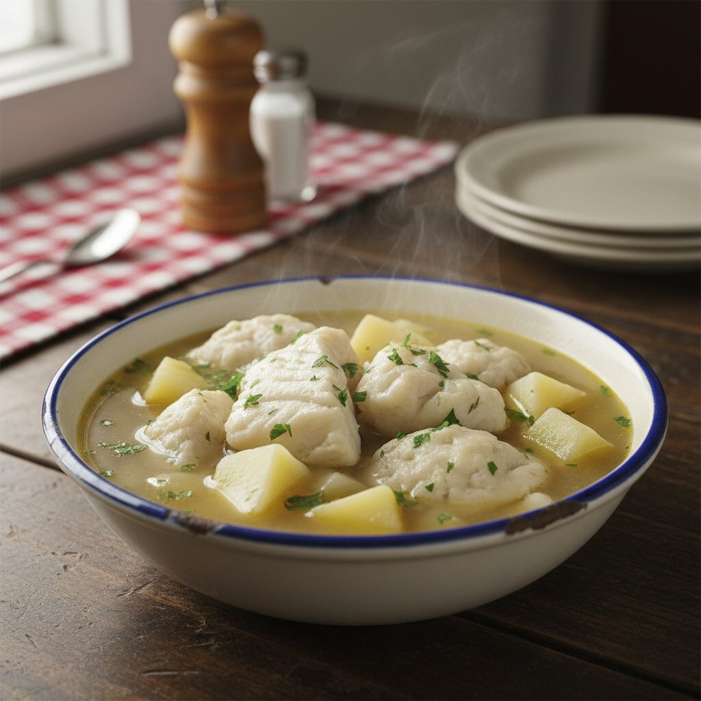 Cod Fricot (Fricot à la Morue) — New Brunswick, Canada