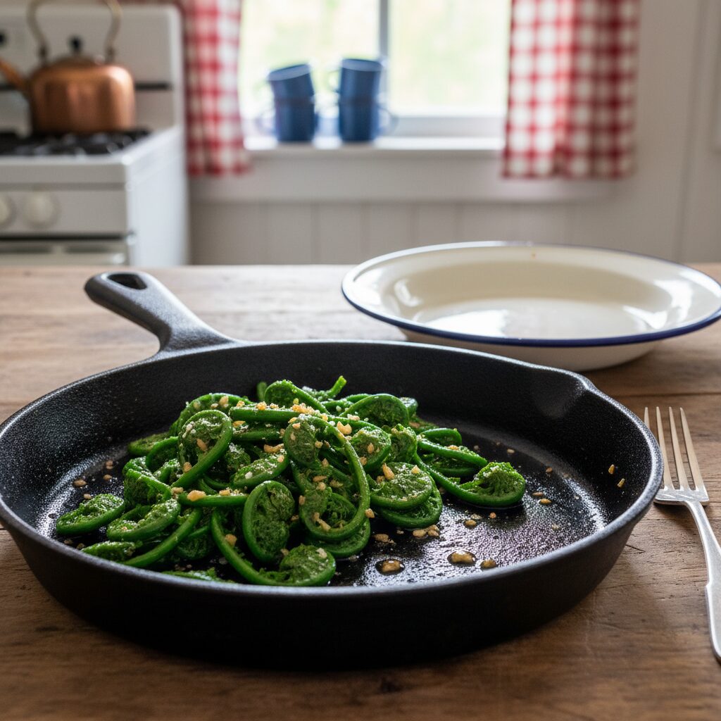 Sautéed Fiddleheads — New Brunswick, Canada
