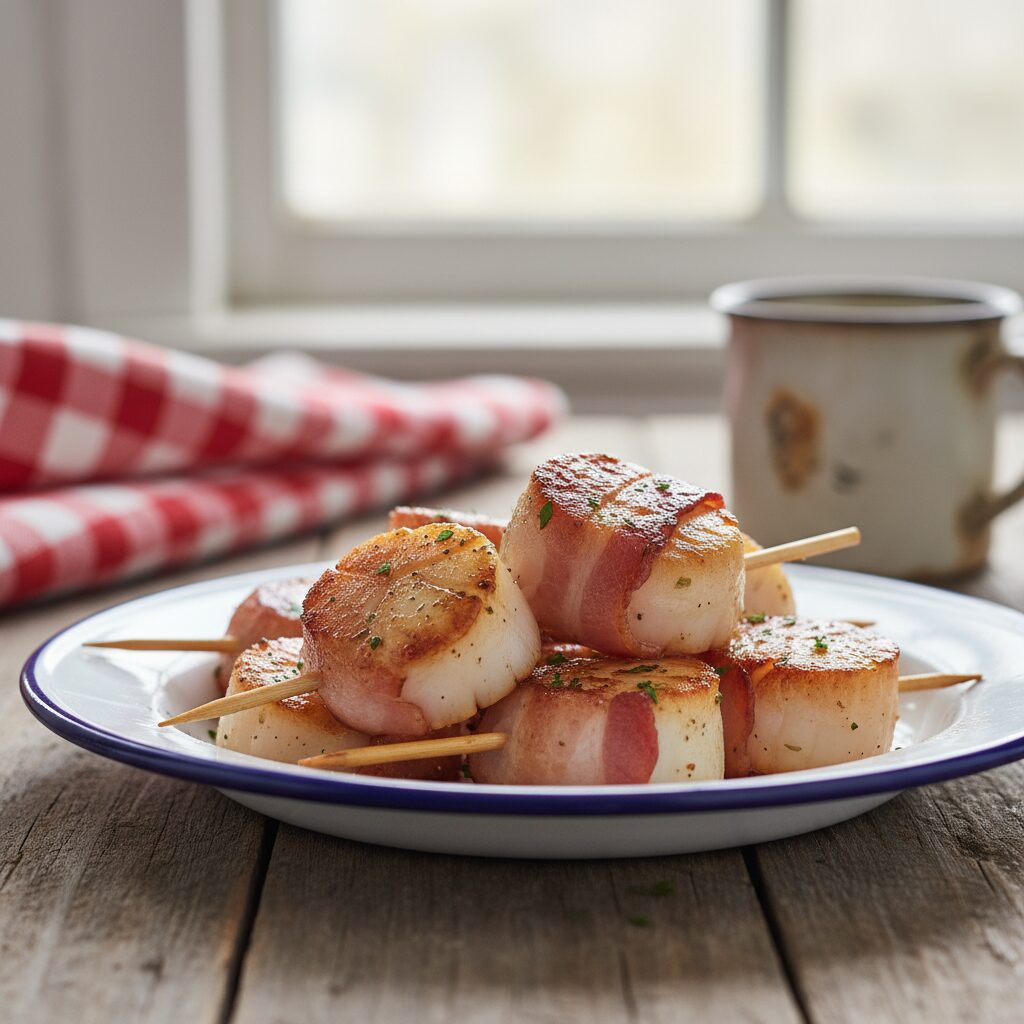 Bacon-Wrapped Scallops — Nova Scotia, Canada