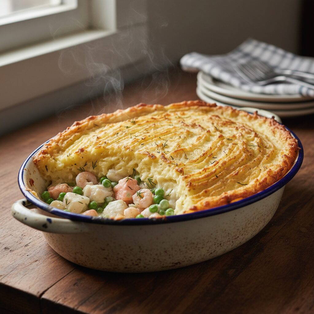 Northern Fish Pie with Mashed Potato Topping — Northwest Territories, Canada