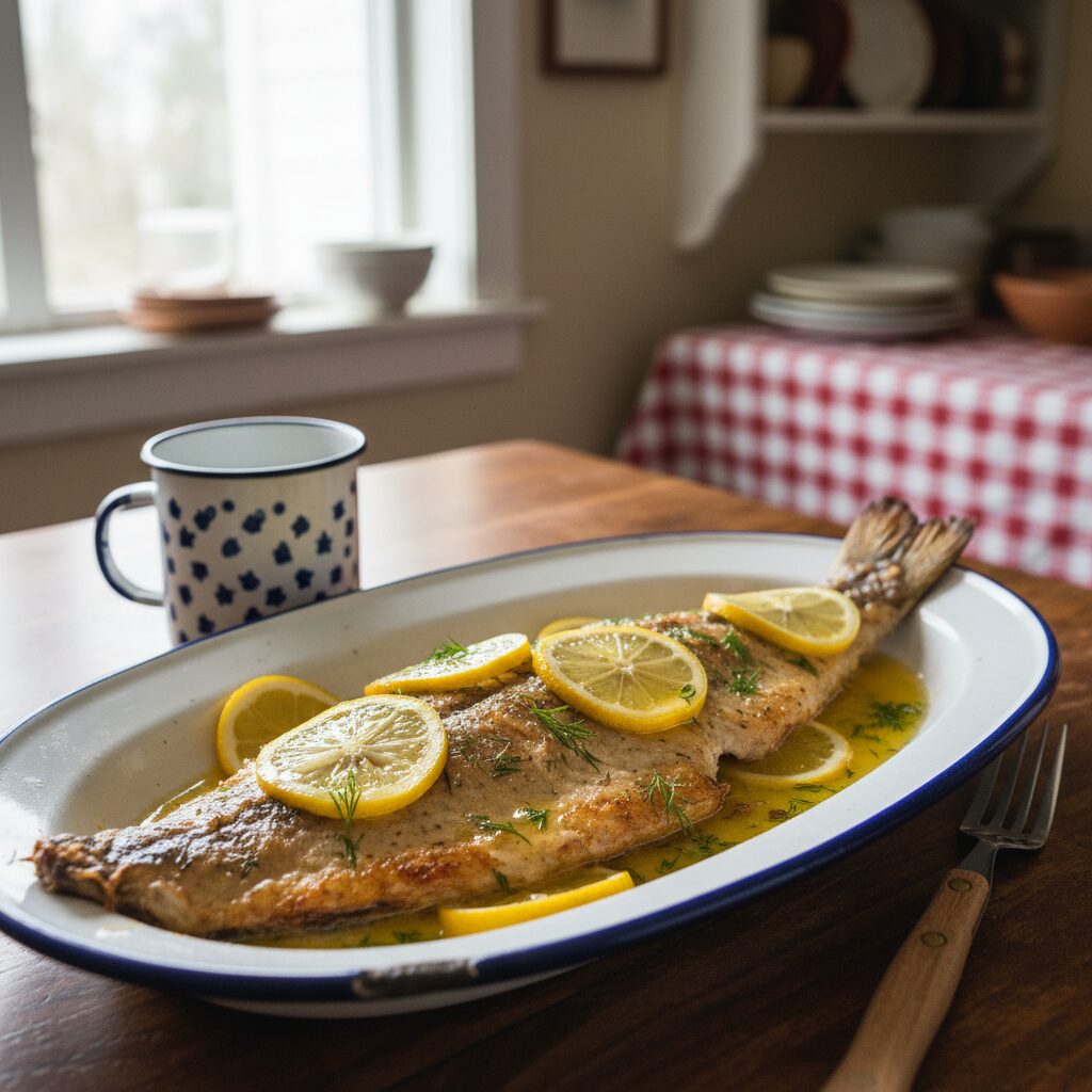Baked Arctic Char with Lemon and Butter — Nunavut, Canada