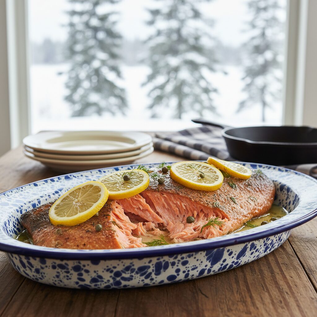 Baked Yukon River Salmon — Yukon, Canada