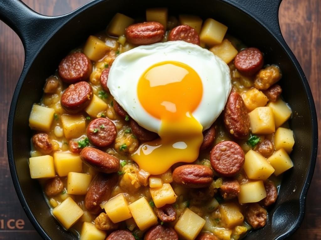 Caribou Sausage Breakfast Hash — Alaska, United States