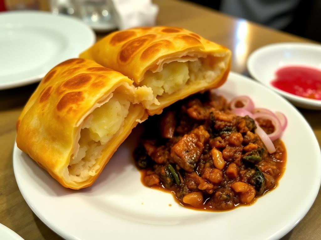 Chandigarh-Style Amritsari Kulcha with Chole — Chandigarh, India