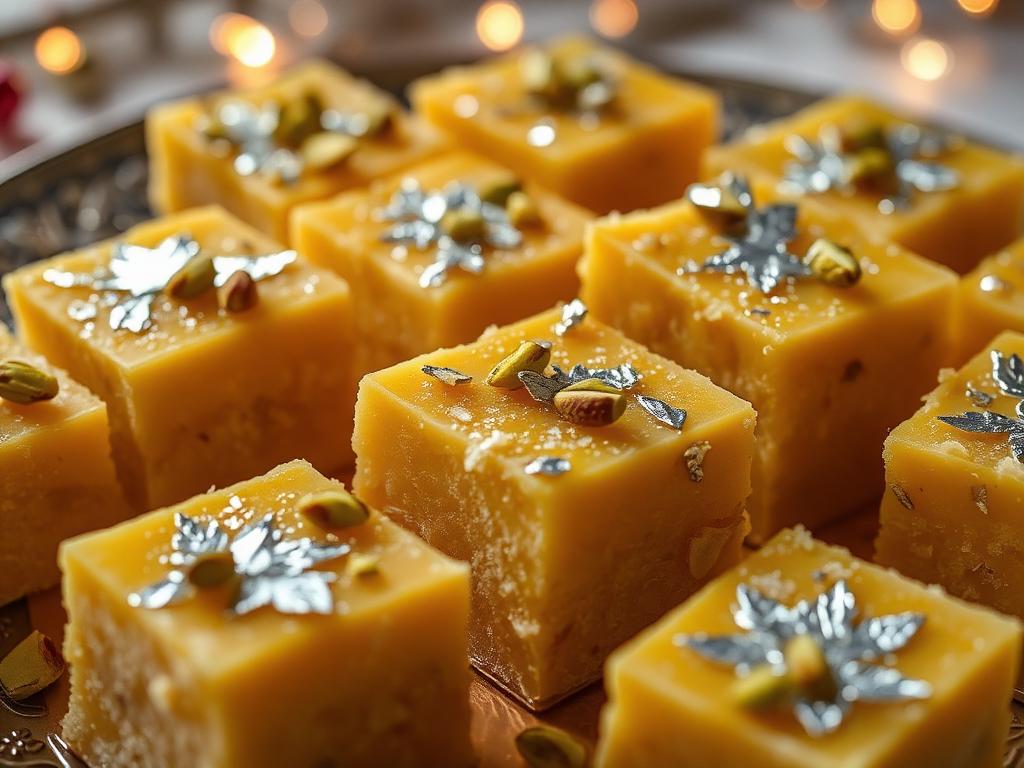 Diwali Besan Barfi, Market Style — Chandigarh, India