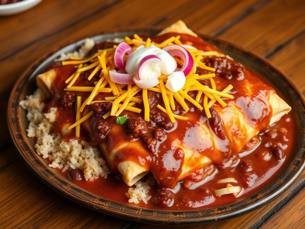 Cheese Enchiladas with Chili Gravy β Texas, United States