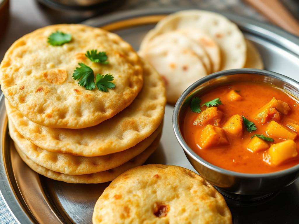 Bedmi Puri with Aloo Sabzi — Delhi, India